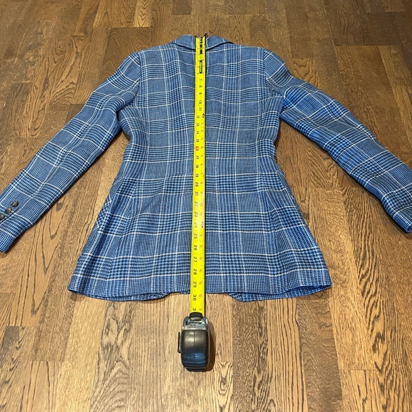 Smythe Birkin Blazer in Blue Plaid Print Size 6 - Picture 13 of 13